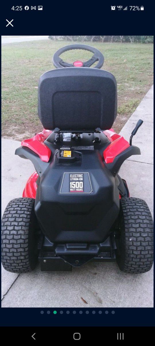 CRAFTSMAN E150 30-in Lithium Ion Electric Riding Lawn Mower Model #CMXGRAM1130049