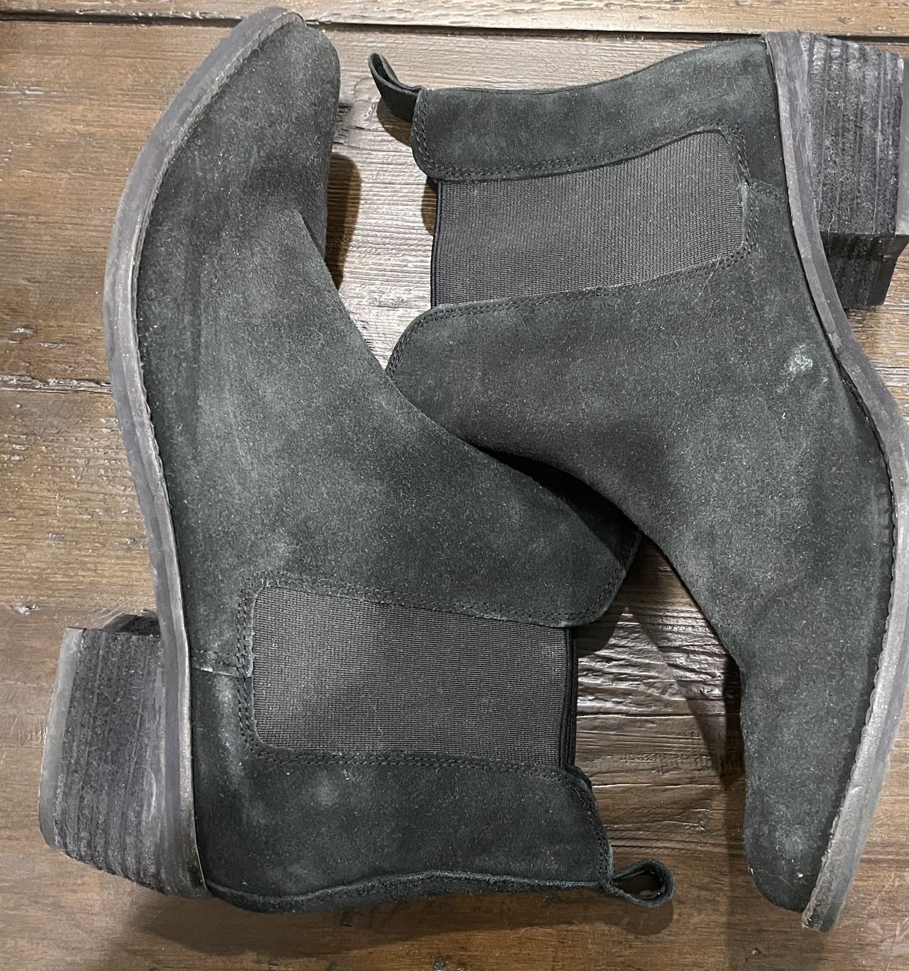 Black Suede Boots Size 8