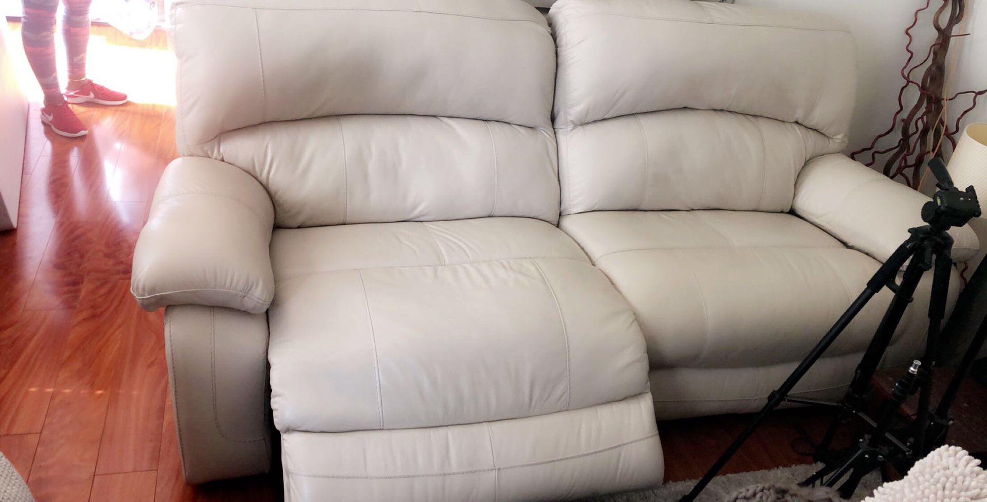 White leather Couch