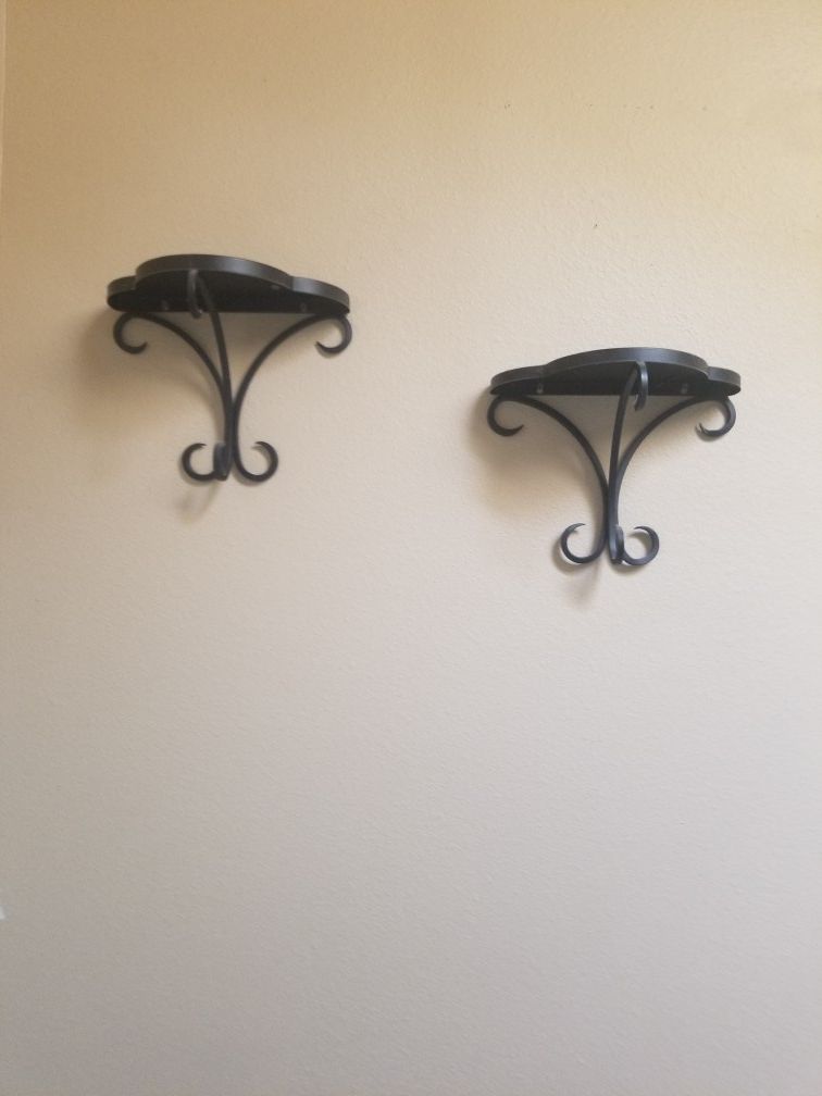Wrought iron wall picture/candle holder's
