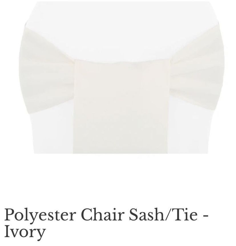 Ivory Polyester Chair Sashes