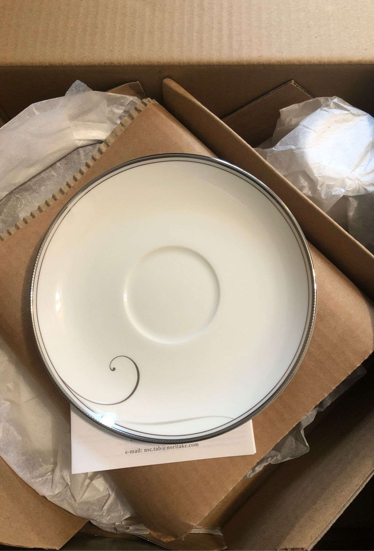 3 place settings Noritake Platinum Wave