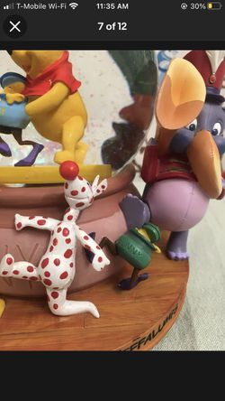 Disney Winnie The Pooh Heffalumps Woozles Snow Globe Eeyore Tigger Toy READ DESC Thumbnail