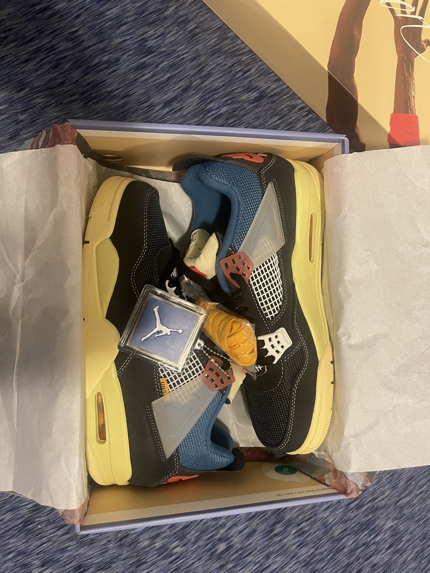 Jordan 4 Retro Union Off Noir Fresh Out The Box Band New