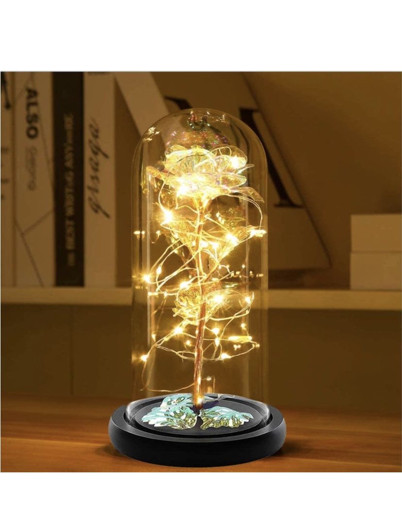 Christmas Xmas Flower Rose Gift Mom Mother's Day Birthday Gifts, Led Light String Beauty Rose Gifts for Her Wedding,Valentine's Day,Christmas, Anniver