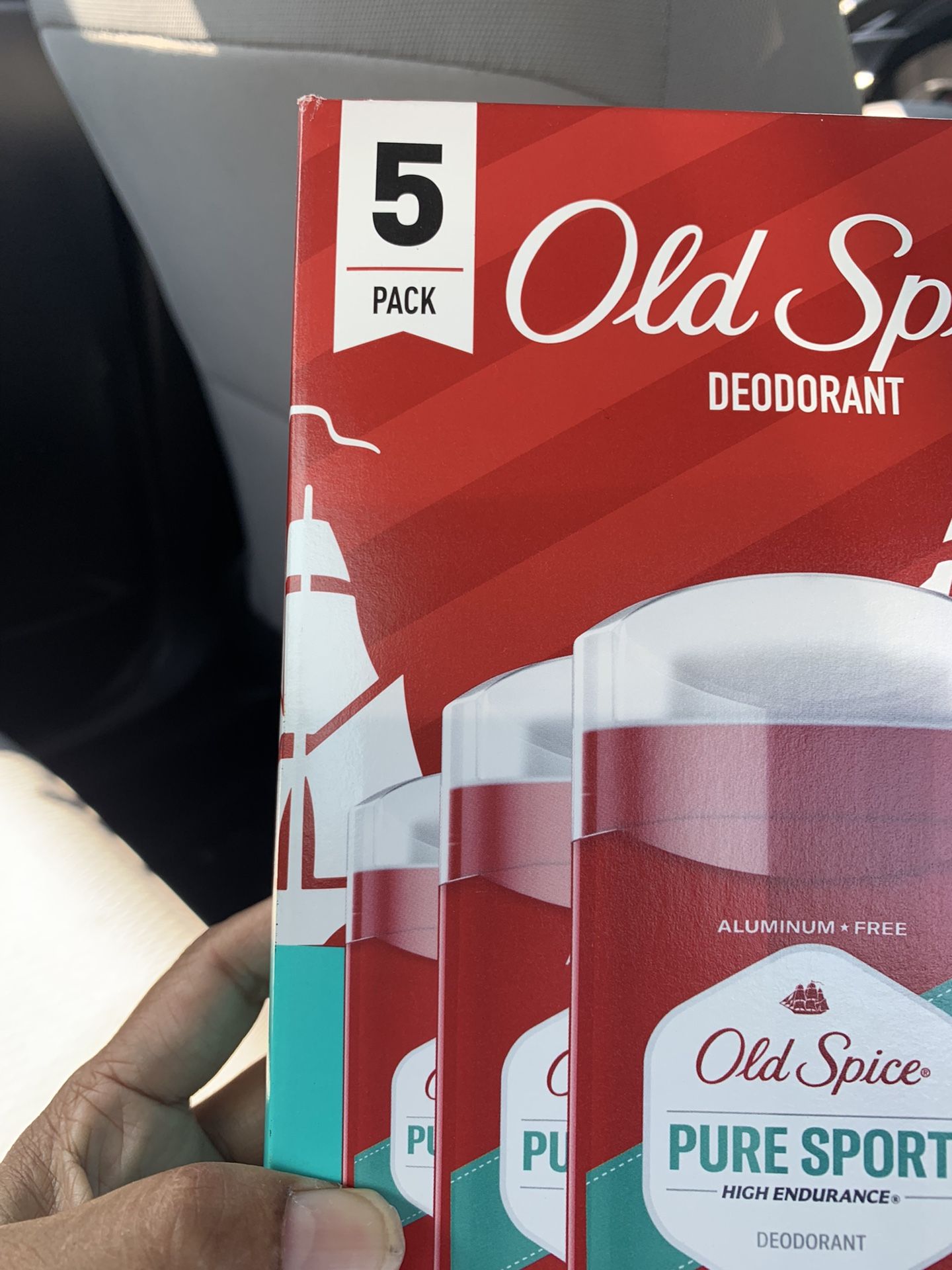 5 Old Spice Deodorant Pure Sport Net Weight 2.4oz High Endurance