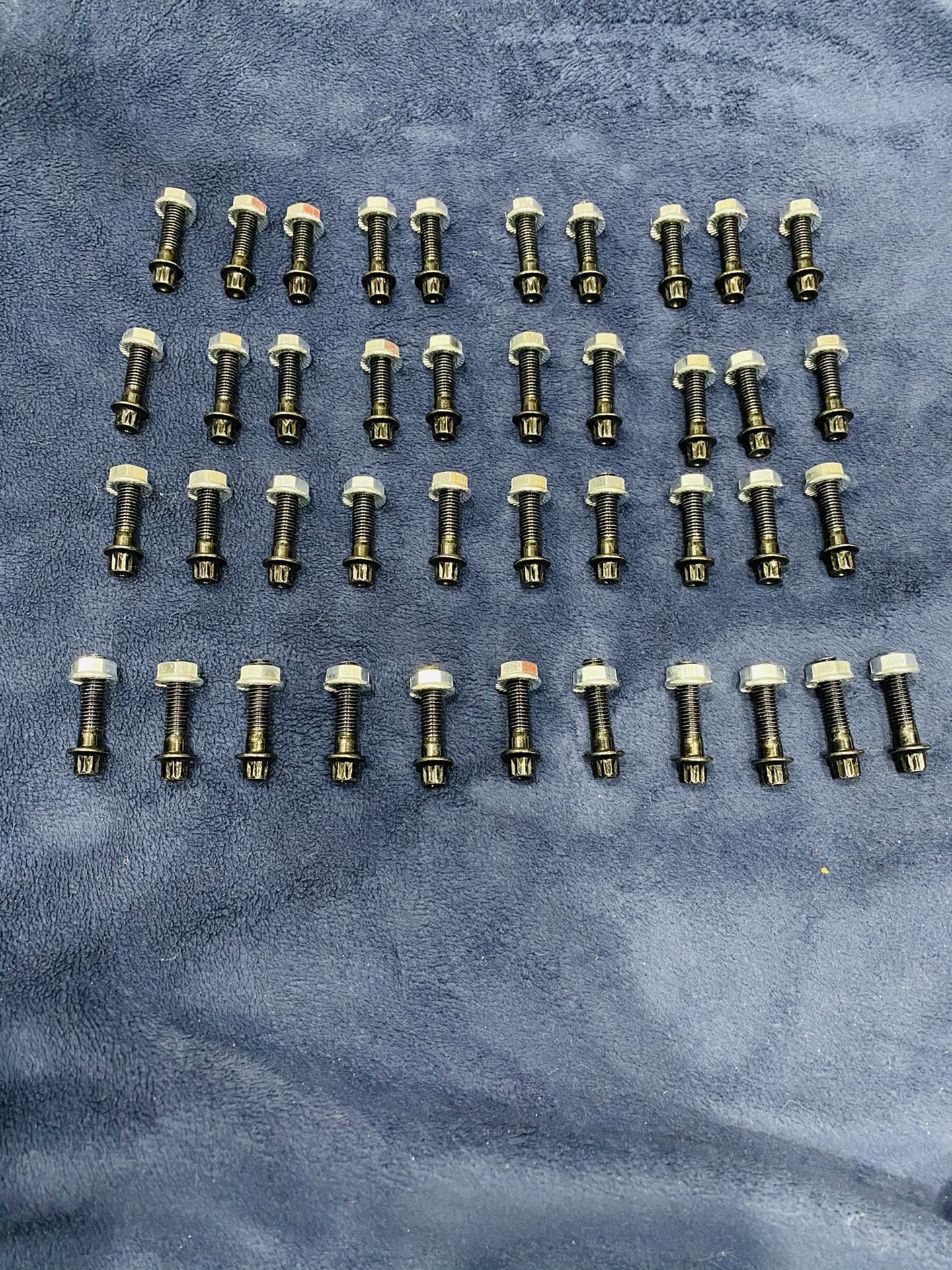 (40) 3 piece rim bolts 12point 8mx1.25 32mm gold black or chrome includes the nuts