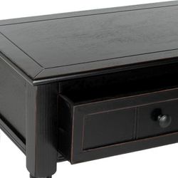 2-drawer Black Table Entryway Thumbnail
