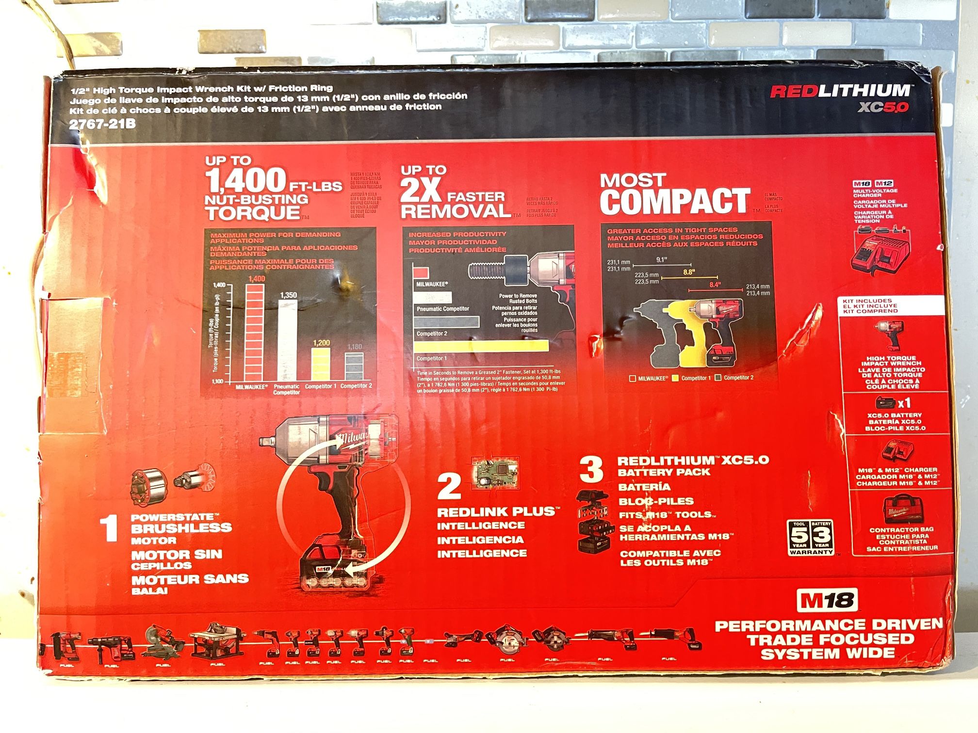 Milwaukee M18 Fuel Impact Wrench 1/2in Drill Tool Only