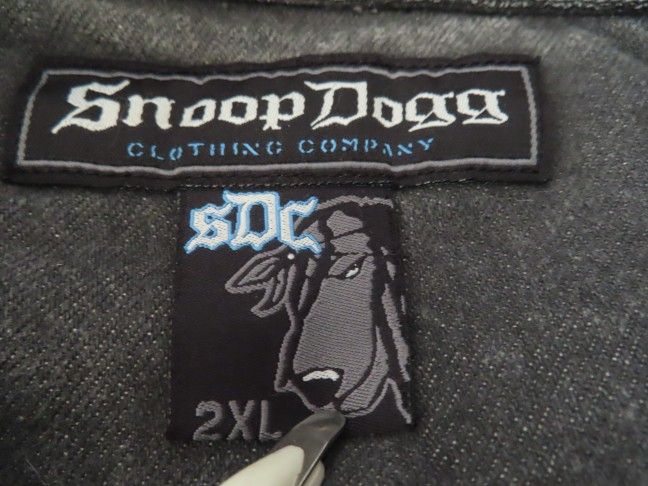 SNOOP DOGG Clothing Co Jacket Denim Jean 2XL Super Rare 90s Hip Hop SDC