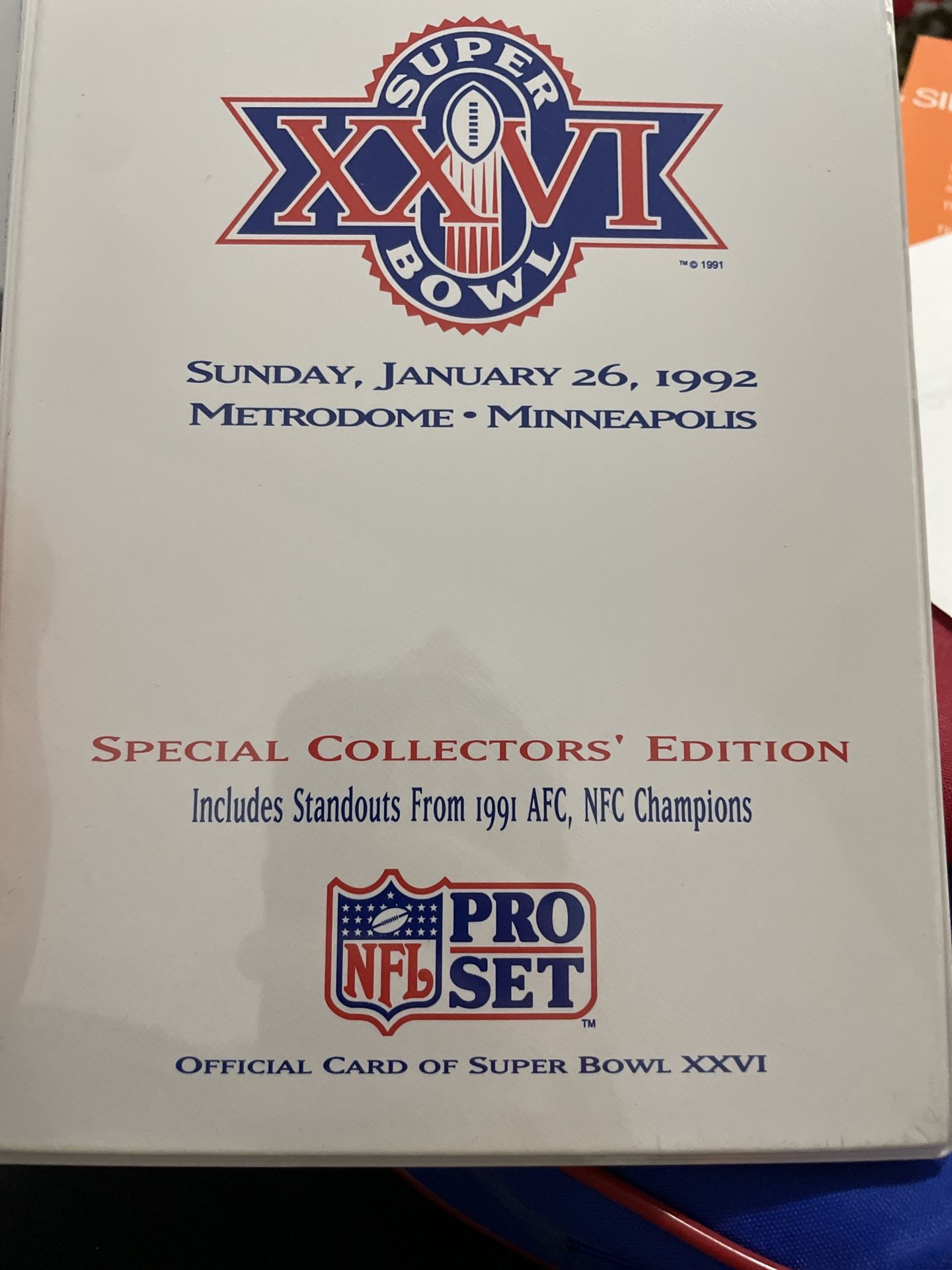 Super Bowl XXVI Ticket And Seat Cushion