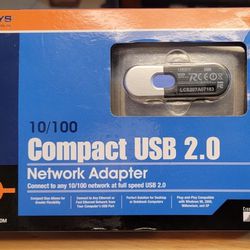 Linksys Compact USB 2.0 Network Adapter 10/100 Open Box Thumbnail