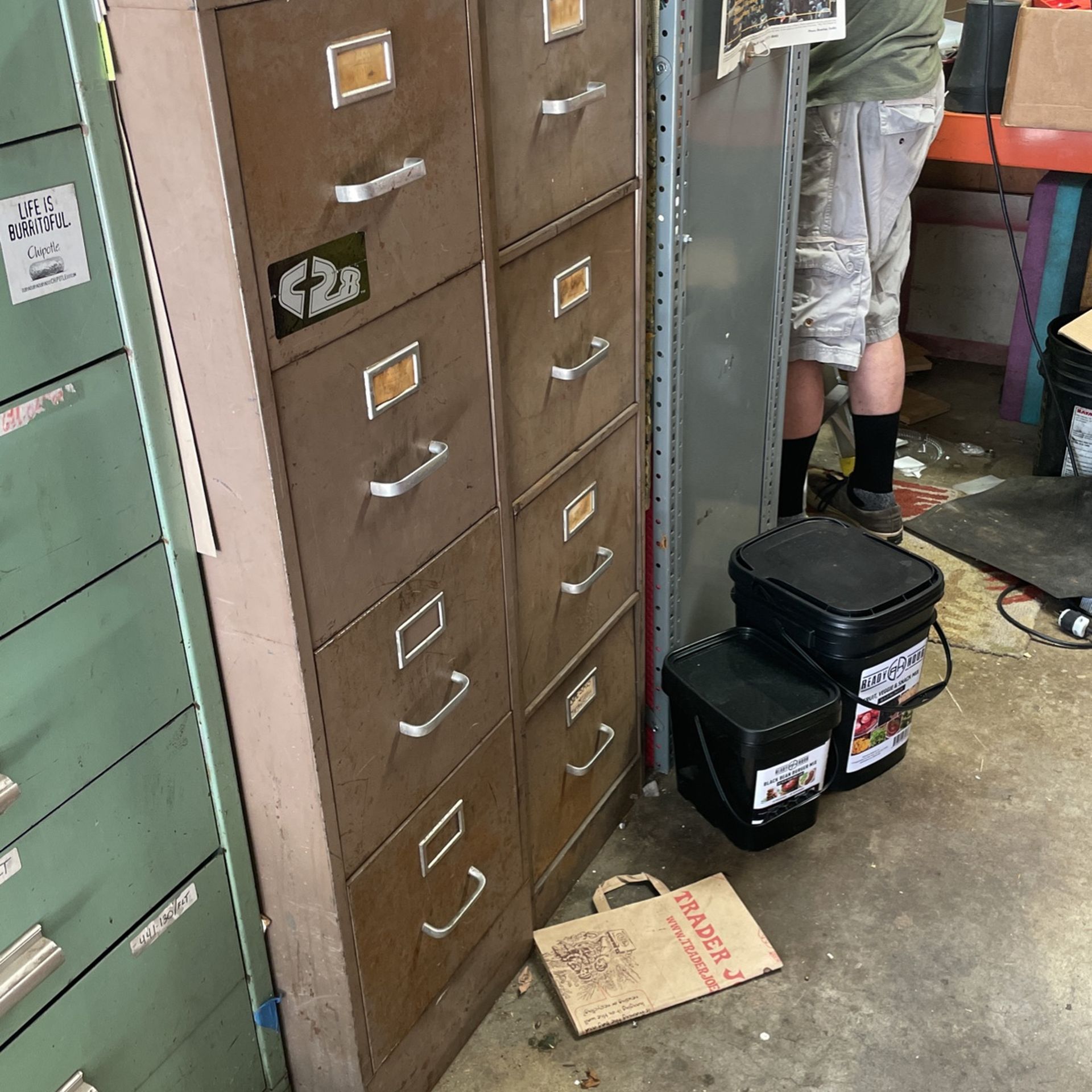2 Metal 4 Drawer File Cabinets 10.00 Each