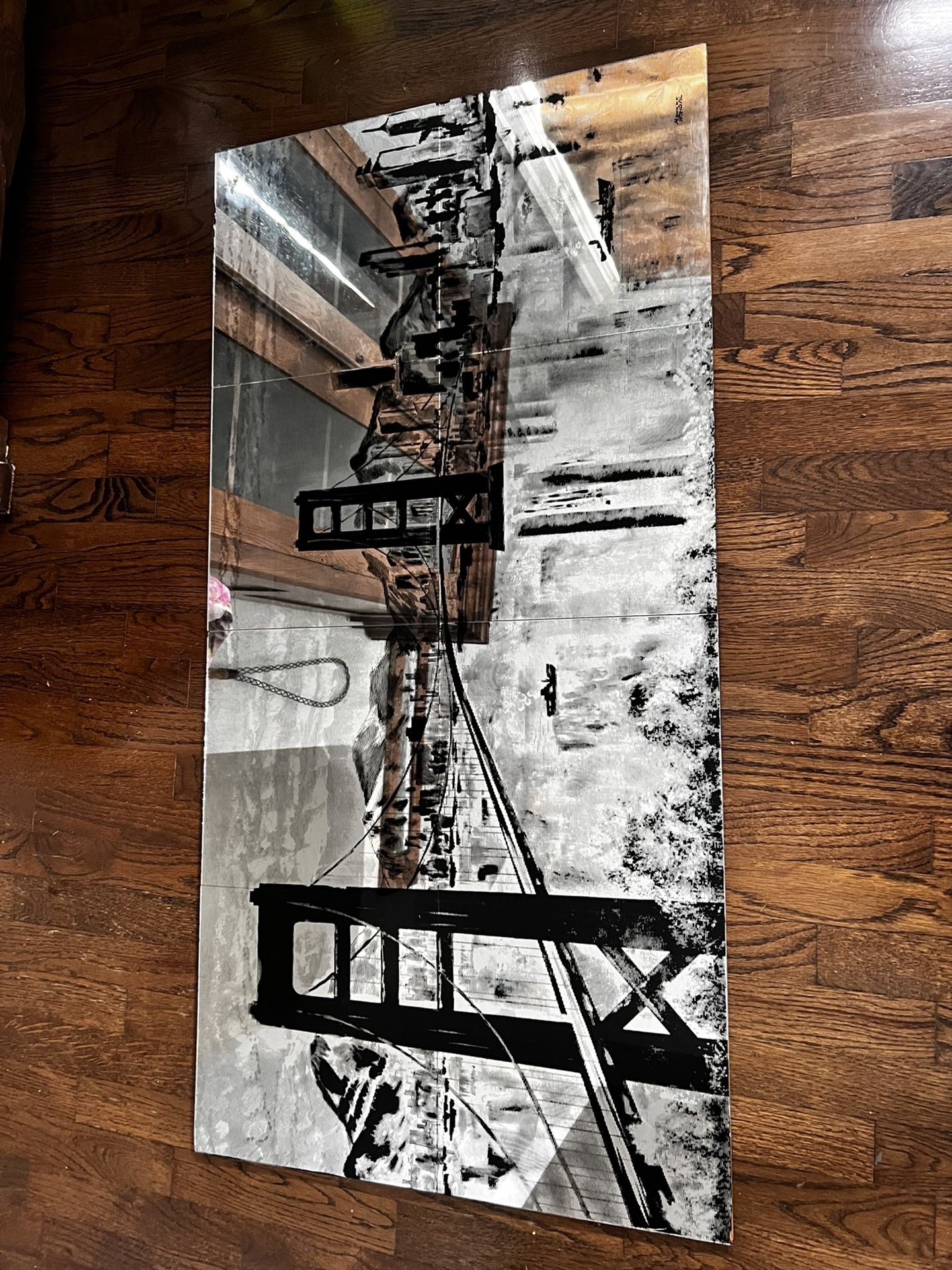1960’s San Francisco Bridge Mirror Art