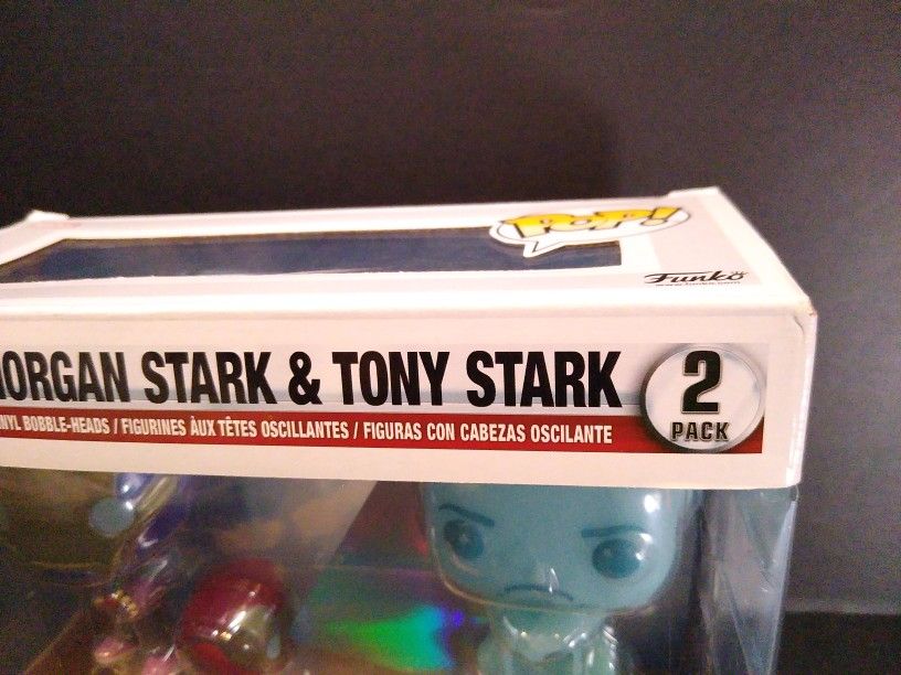 Funko Pop Morgan Stark And Tony Stark Glow In The Dark Exclusive