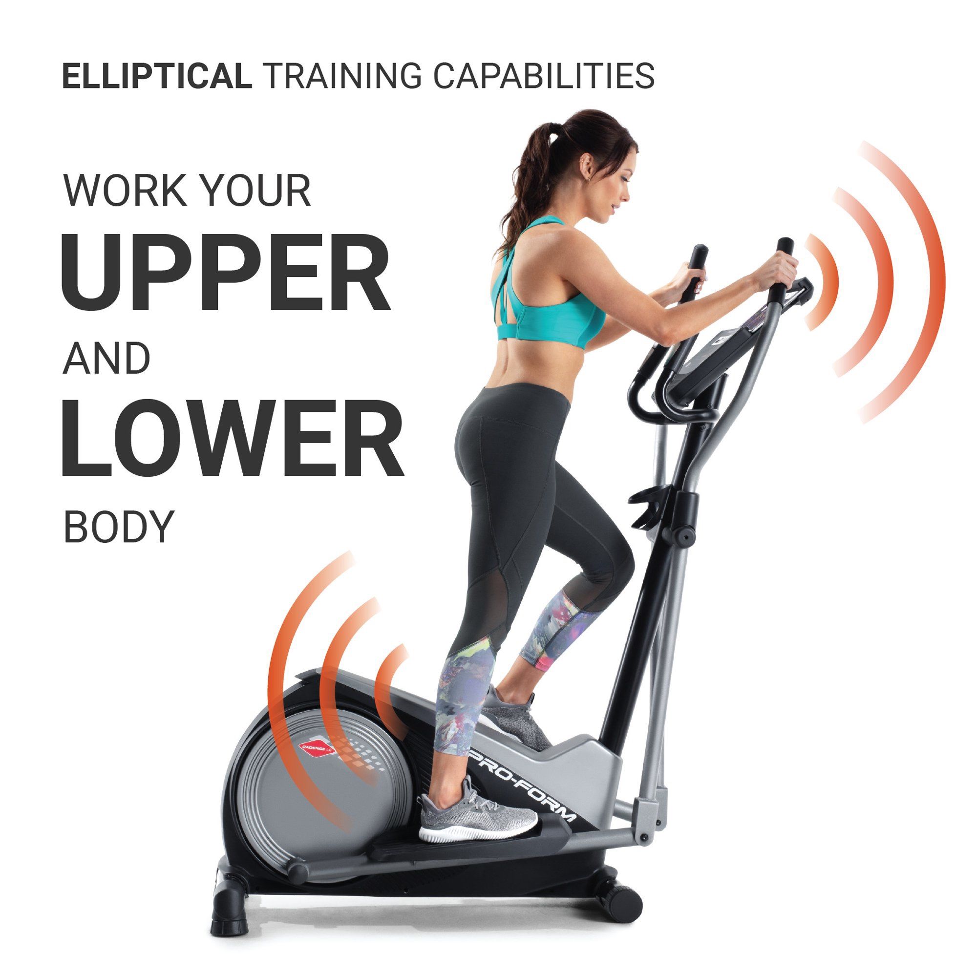 ProForm Cadence LE Rear-Drive Elliptical with LCD Display Window, Compatible with iFit Personal Training