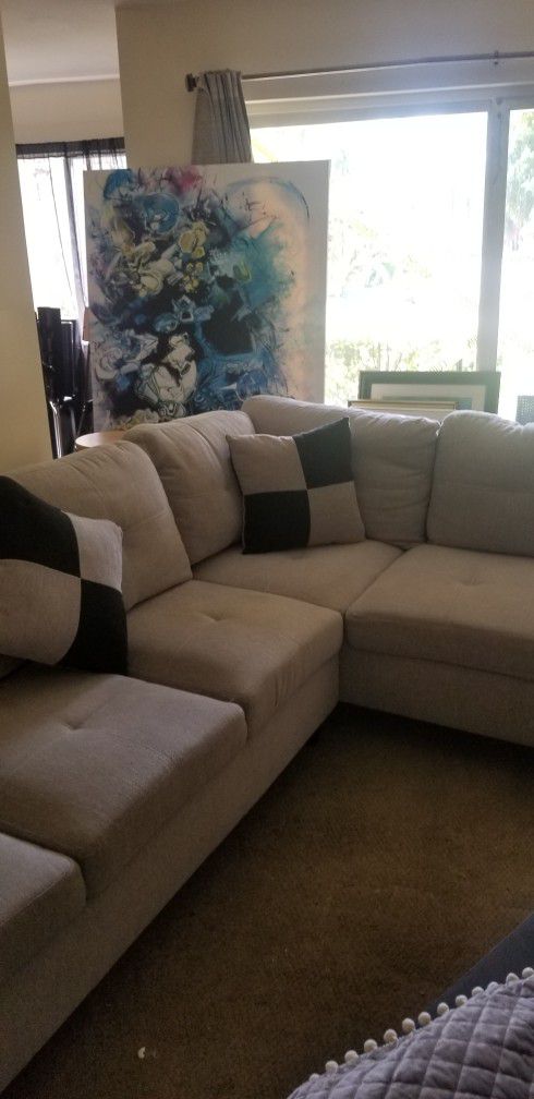 L Shaped Grey Couch