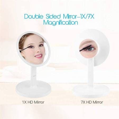condition: new Makeup Mirror with Lights, 1x 5X Magnifying Double Sided Cosmetic LED Mirror 3 Lights Settings Touch Control Dimmable Vanity Mirrors