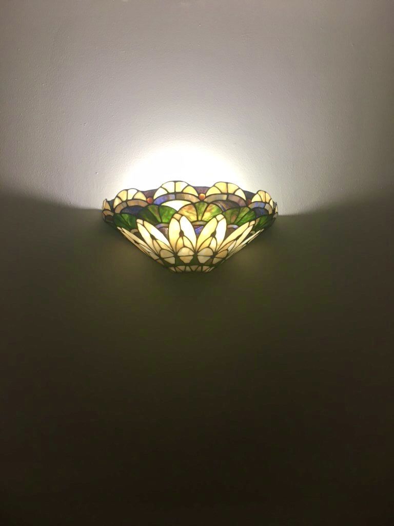 Tiffany Stained Glass Chandelier& Sconces
