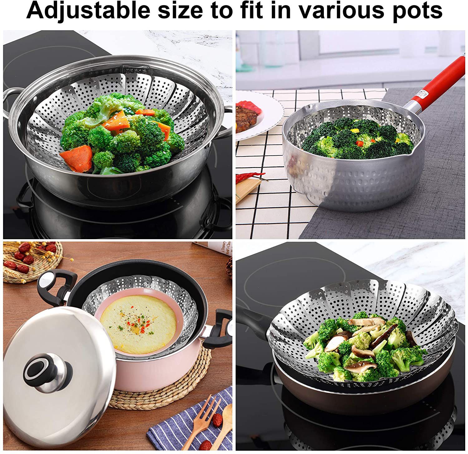 Brand New Stainless Steel Vegetable Steamer Basket Insert For Instant Pots and other Pots