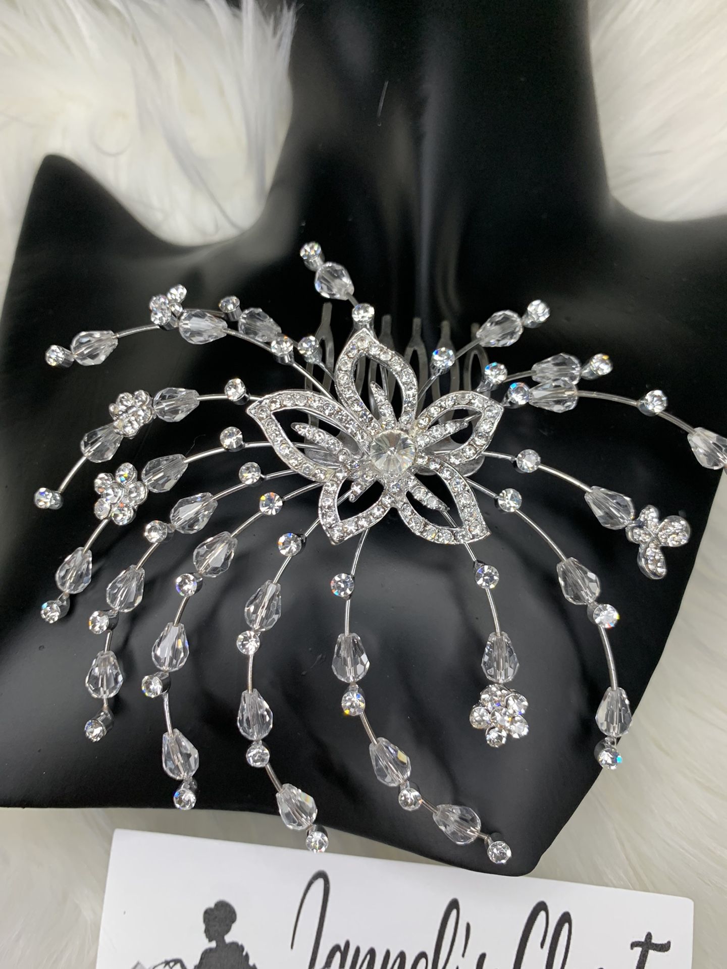 Bridal Side Comb Crystal Floral Rhinestone Headpieces For Bride Cute Wedding Hair Accessories Hair pieces