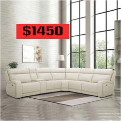 Costco Top Grain Leather Power Reclining Sectional Thumbnail