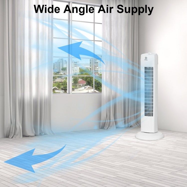 600U24 // 35W 28" Quiet Bladeless Oscillating Tower Fan