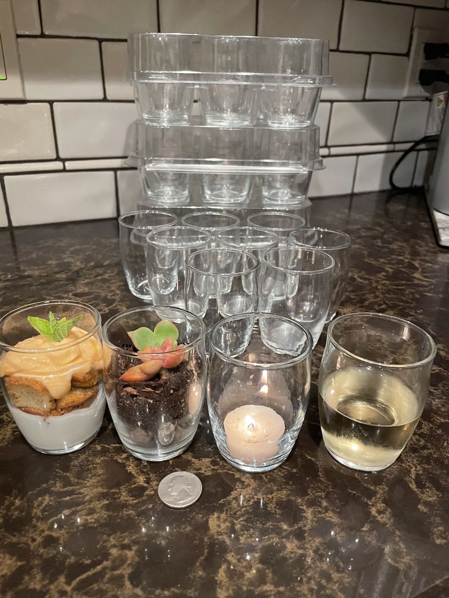 31-piece Wedding Favor Decor Appetizer Drink Glasses