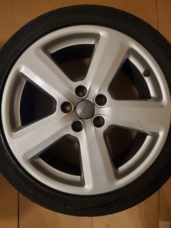TWO 18" Audi Wheels + Tires with 4 TPMS Sensers Thumbnail