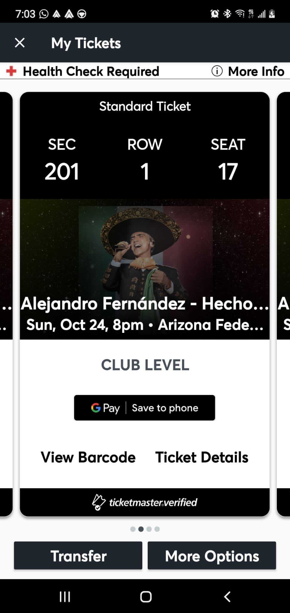 Alejandro Fernandez Concert 10/24
