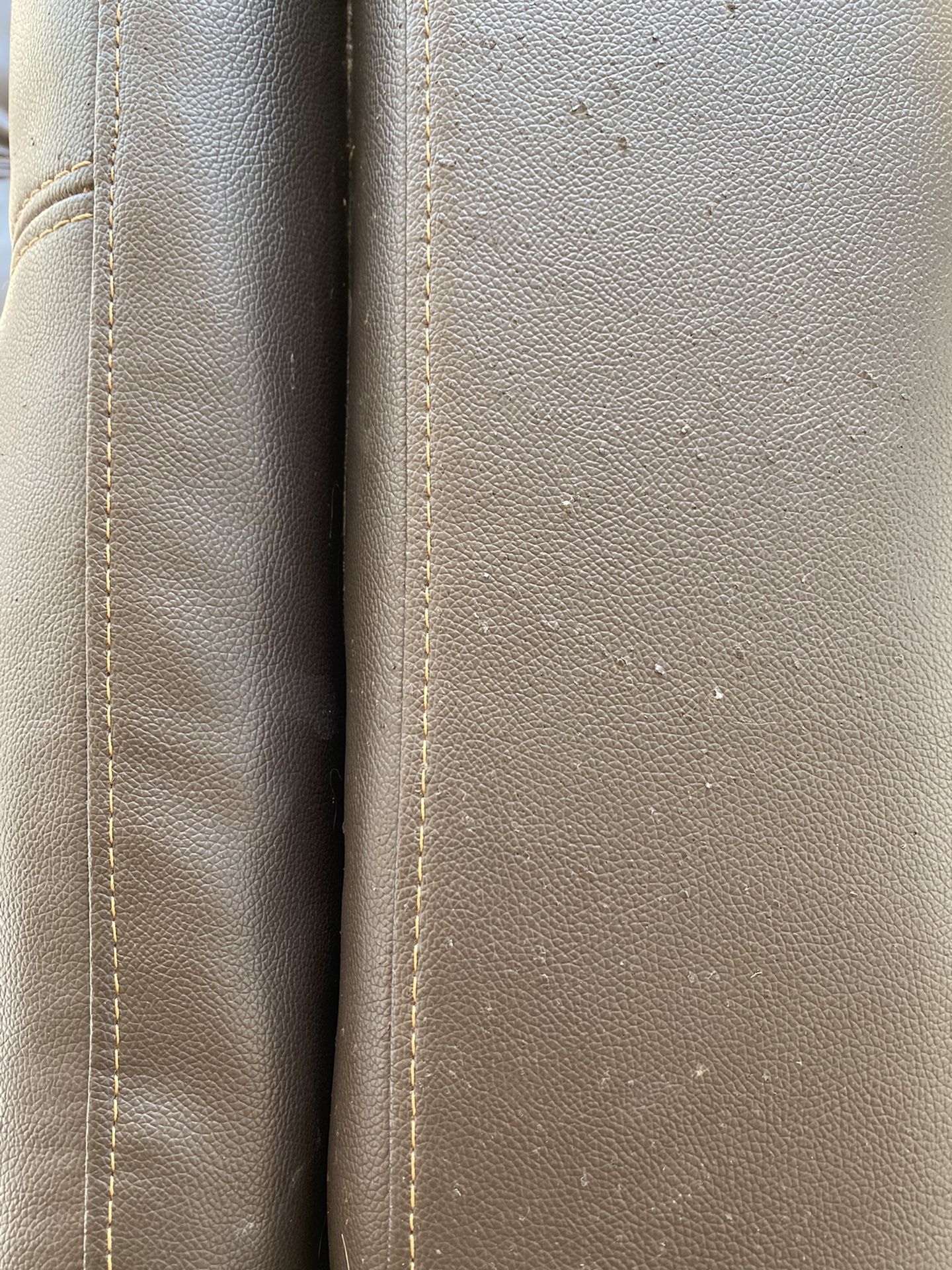 Brown Leather Futon With Power Source
