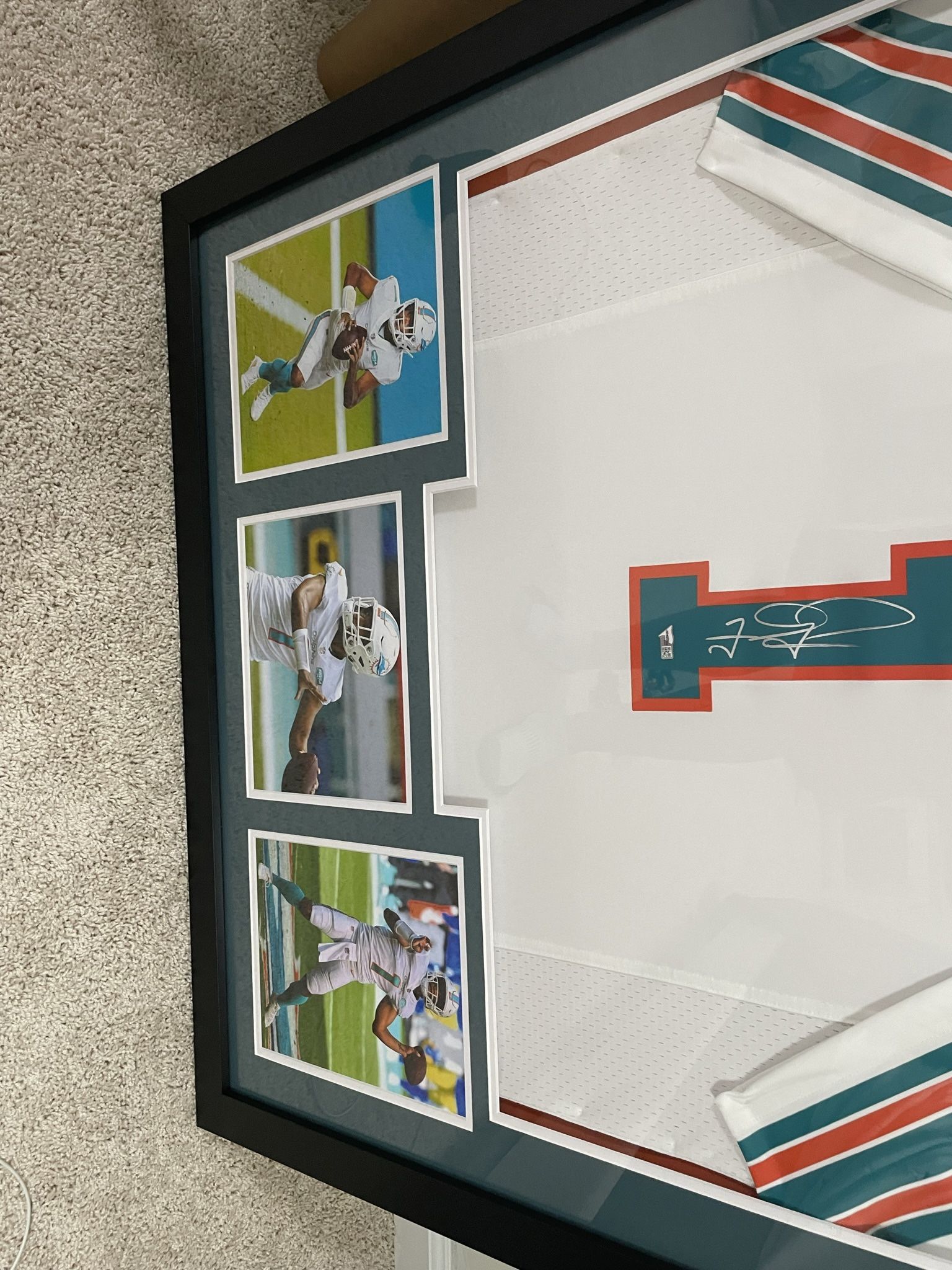 Tua Tagovailoa Signed Framed Jersey With Fanatics COA