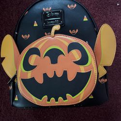 Disney Halloween Pumpkin Stitch loungefly  Thumbnail