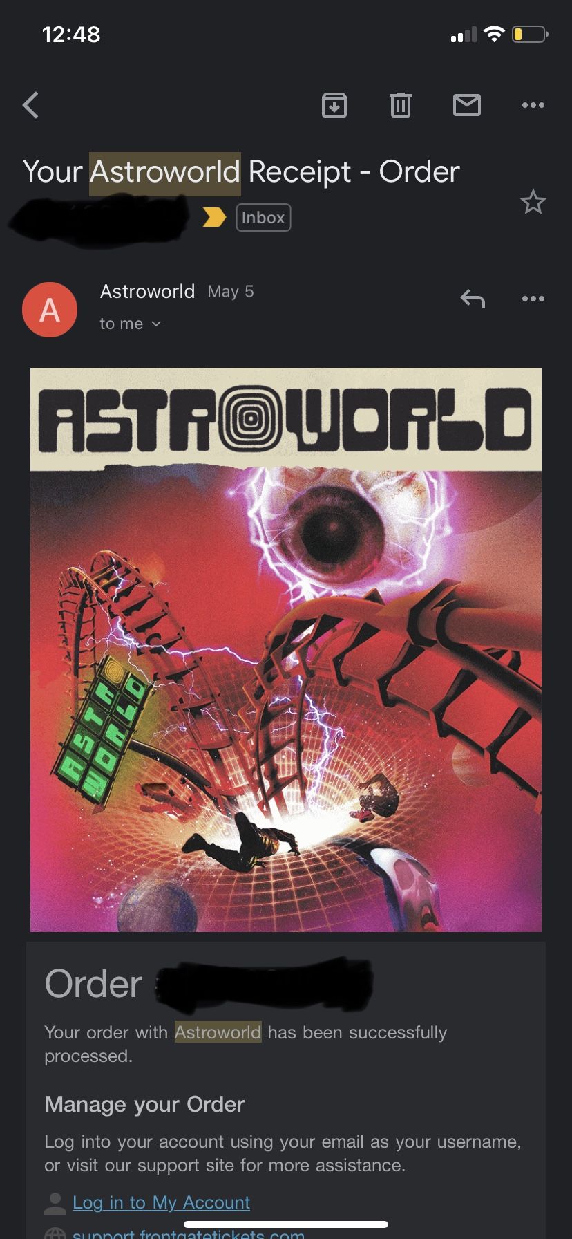 GA Astroworld Fest Ticket