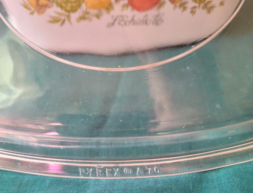 Vintage 1970's CorningWare Spice Of Life L'Echolate 1.5Qt Casserole Dish W/Pyrex Lid & Le Persil 2.75Cup Petite Baking Dish