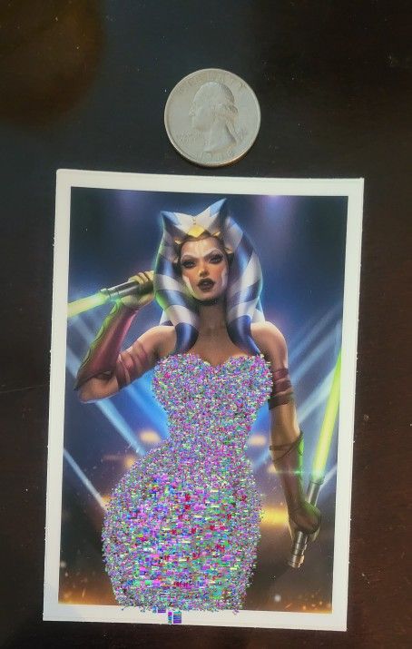 Ahsoka Tano Premium Vinyl Sticker 3" x 4.44" UV & Water Resistant