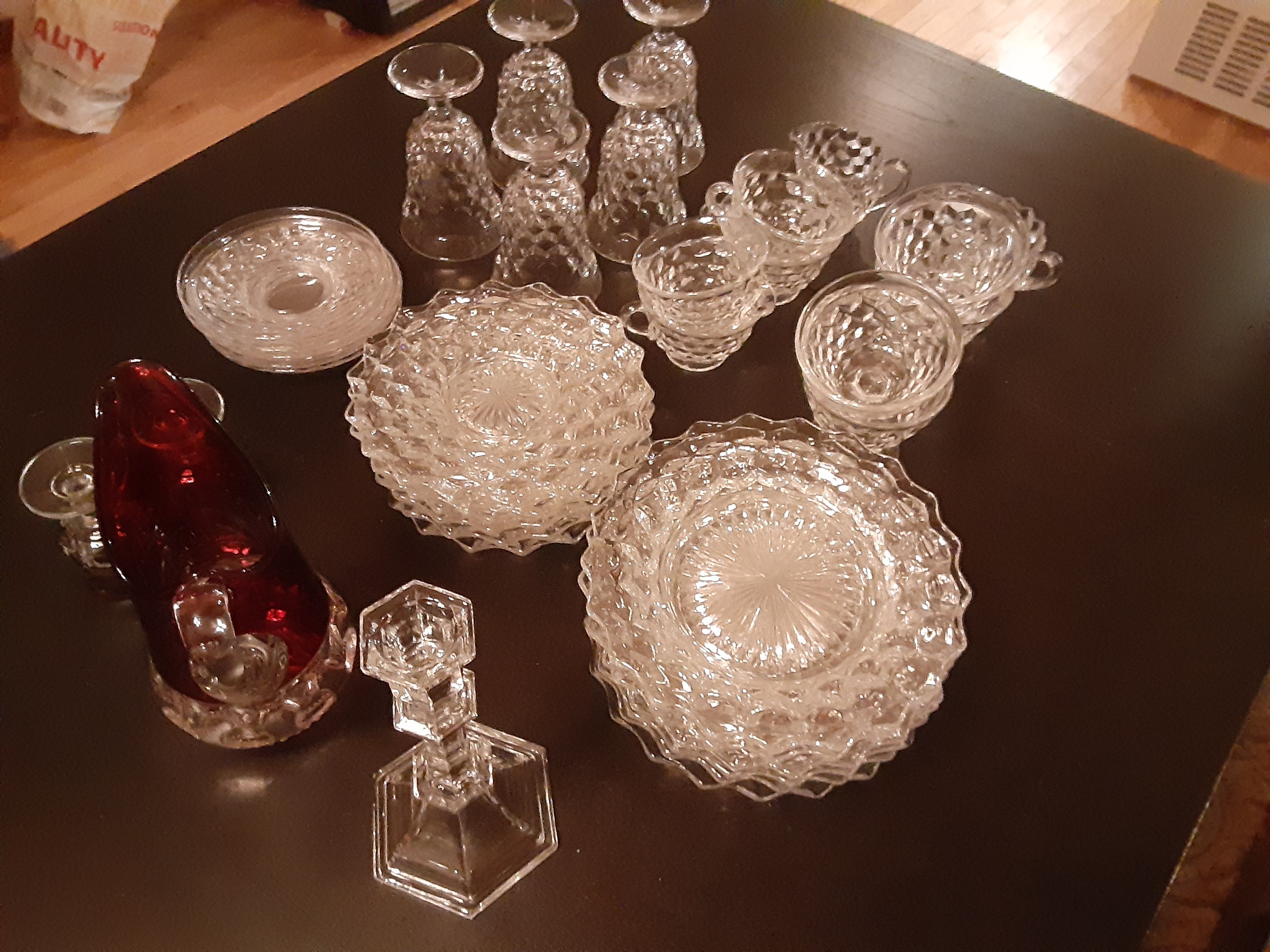 Crystal dish set