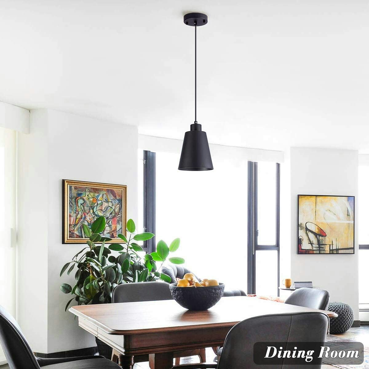 Modern Black Pendant Hanging Light Fixture