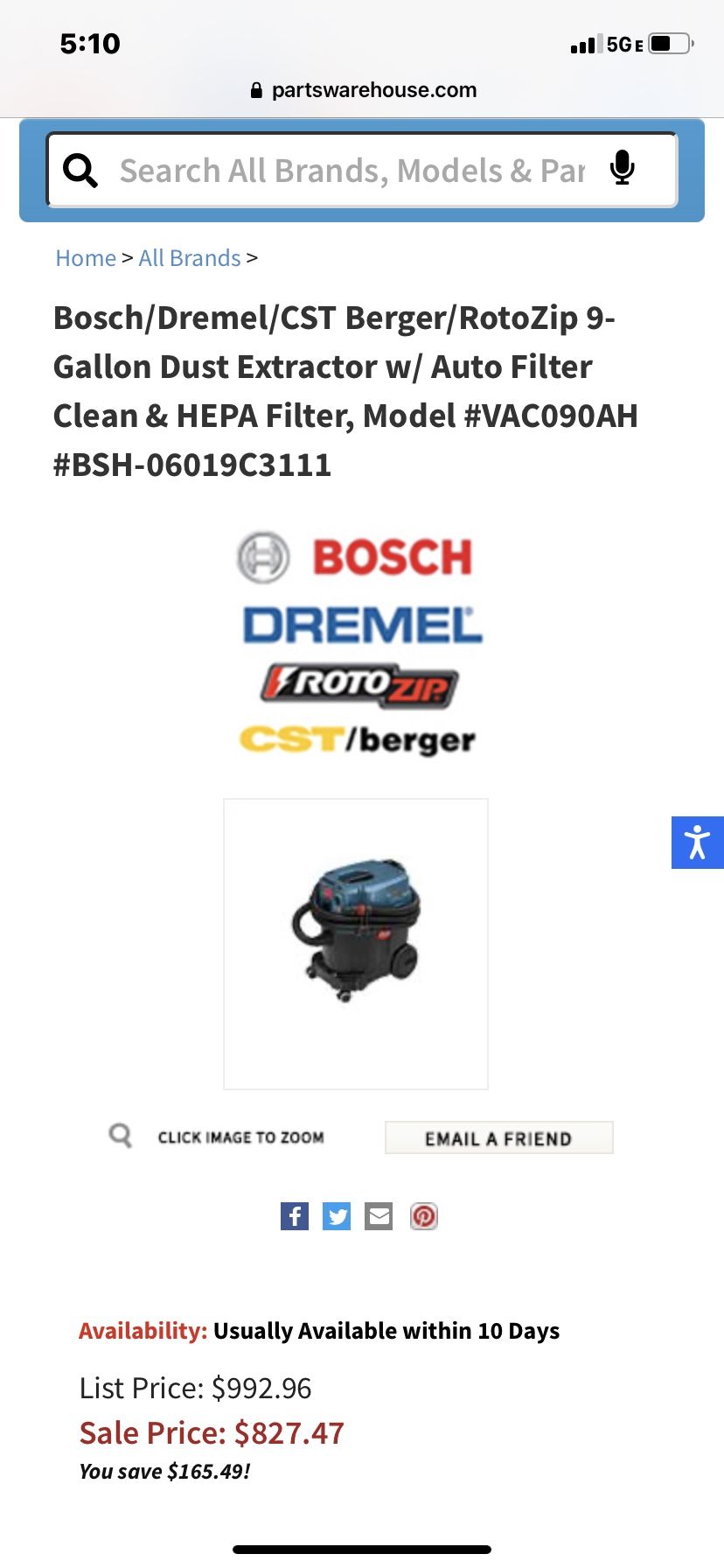 Bosch Vacuum Like New