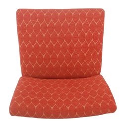 Orange Geometric Pattern Accent Chair Thumbnail