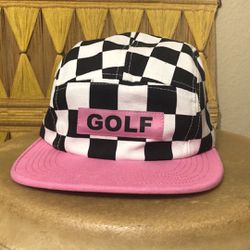 Golf Wang 5-panel hat pink checkered 2015 Tyler the creator osfm authentic cap preowned but in excellent condition and shape. 5 panel Golf Wang 2015 r Thumbnail