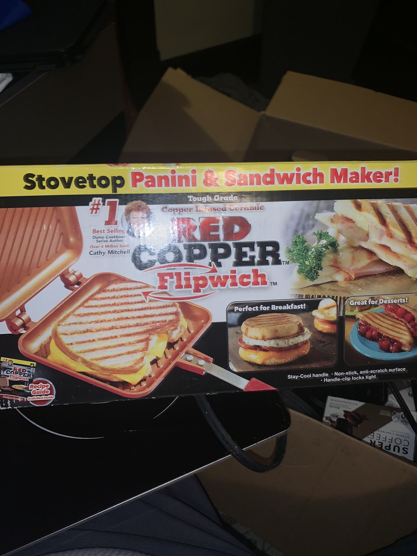 Counter Top Burner Plus Sandwich Pan And Frying Pan