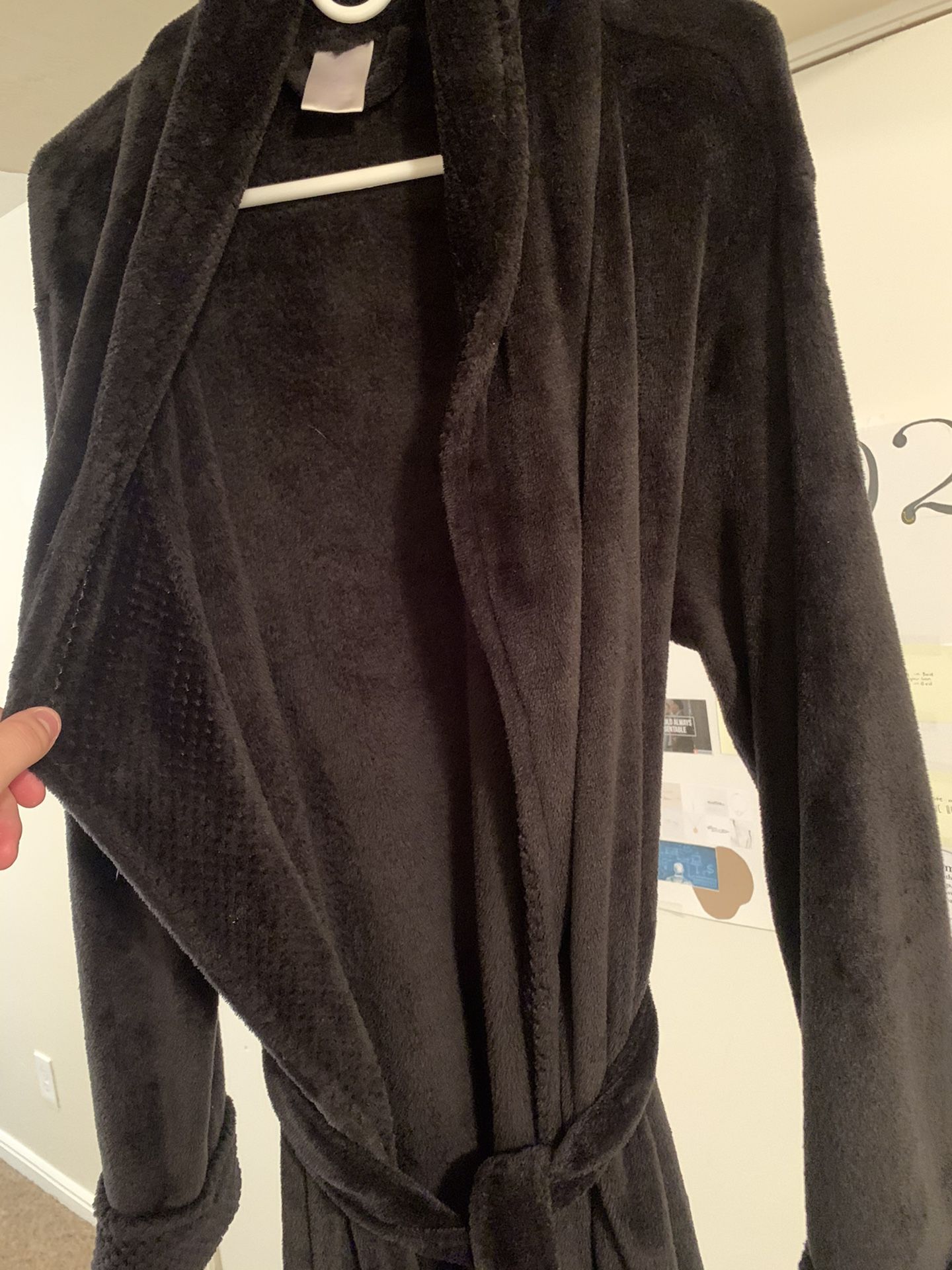 Black Polyester Robe