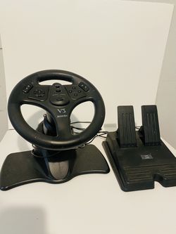 Nintendo 64 N64 V3FX Racing Wheel  InterAct Adjustable Steering Wheel And Pedals Works Like New  Thumbnail