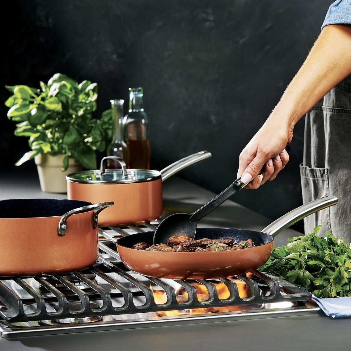 Copper Chef Black Diamond 8pc set