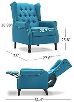 Modern Fabric Push Back Recliner Chair Thumbnail