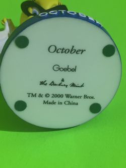 GOEBEL Danbury Mint Perpetual Calendar Tweety Bird October Halloween Pumpkin Thumbnail