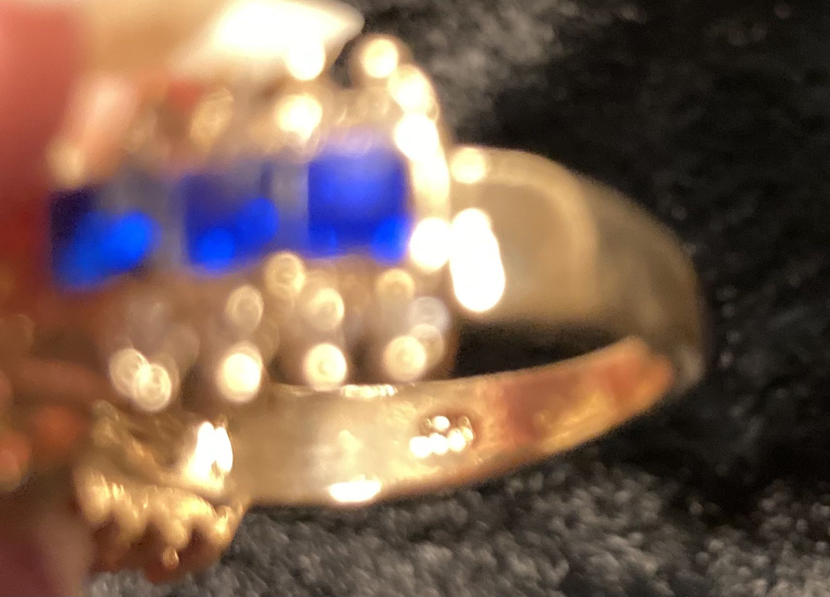 Ring Size 7 Blue Stones