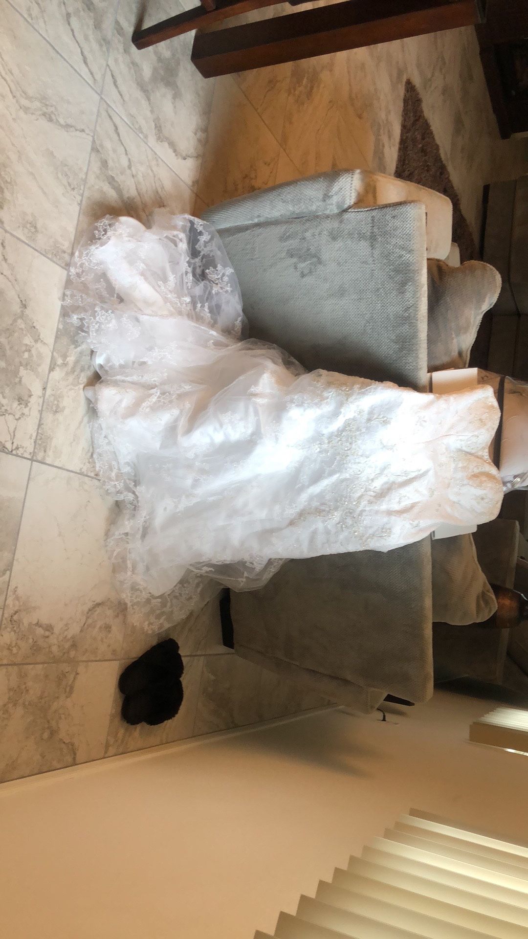 Wedding dress With Beading, Lace and a Train.