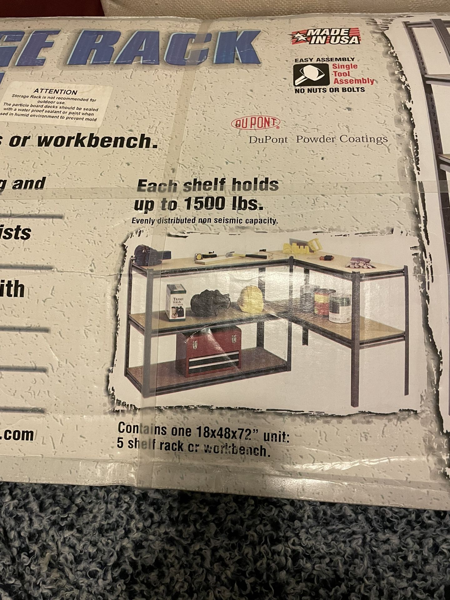 Storage Rack/ Work Bench/ Shelves